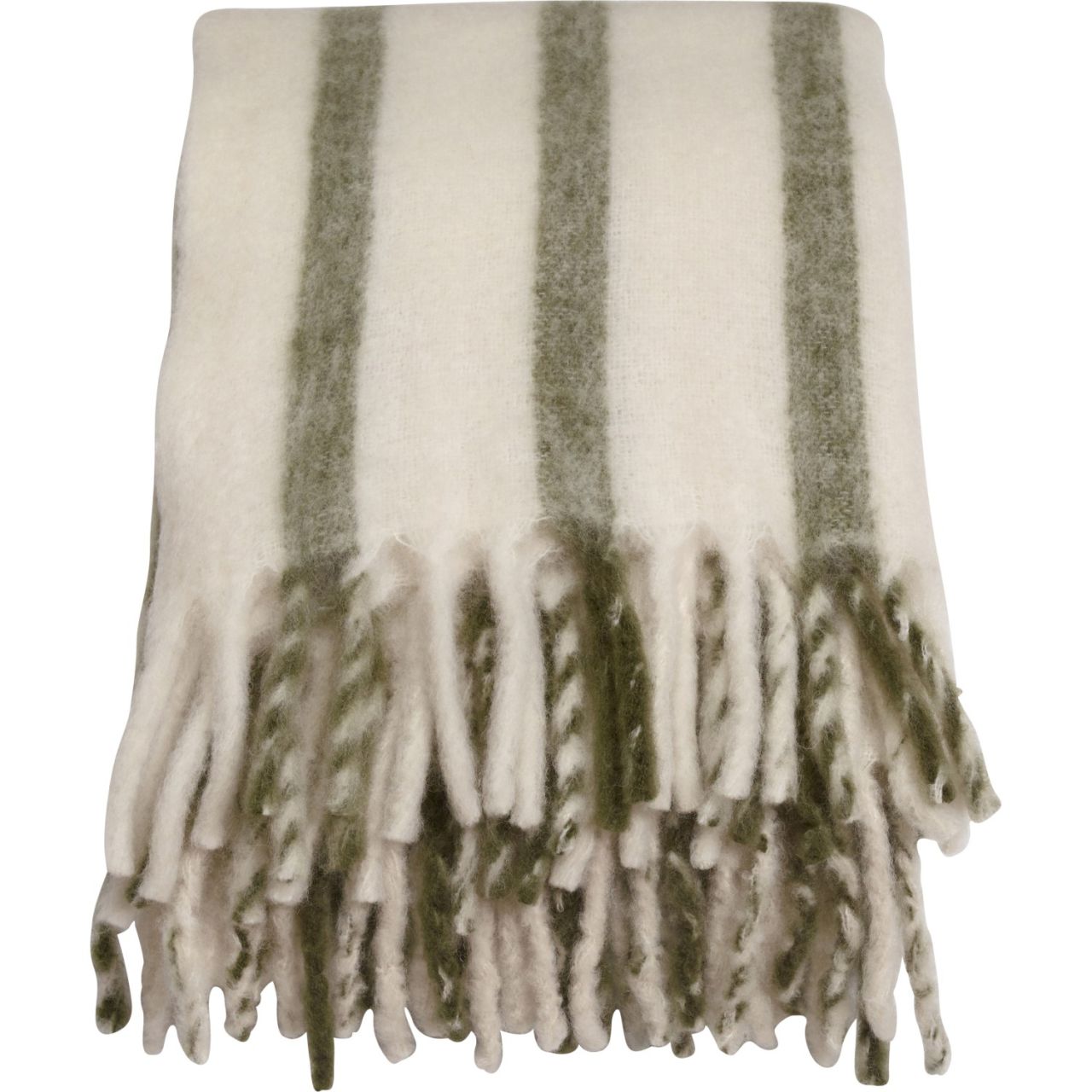 Mogihome Morgan Wolldecke 130x170cm (Öko-Tex) feiner Streifen''