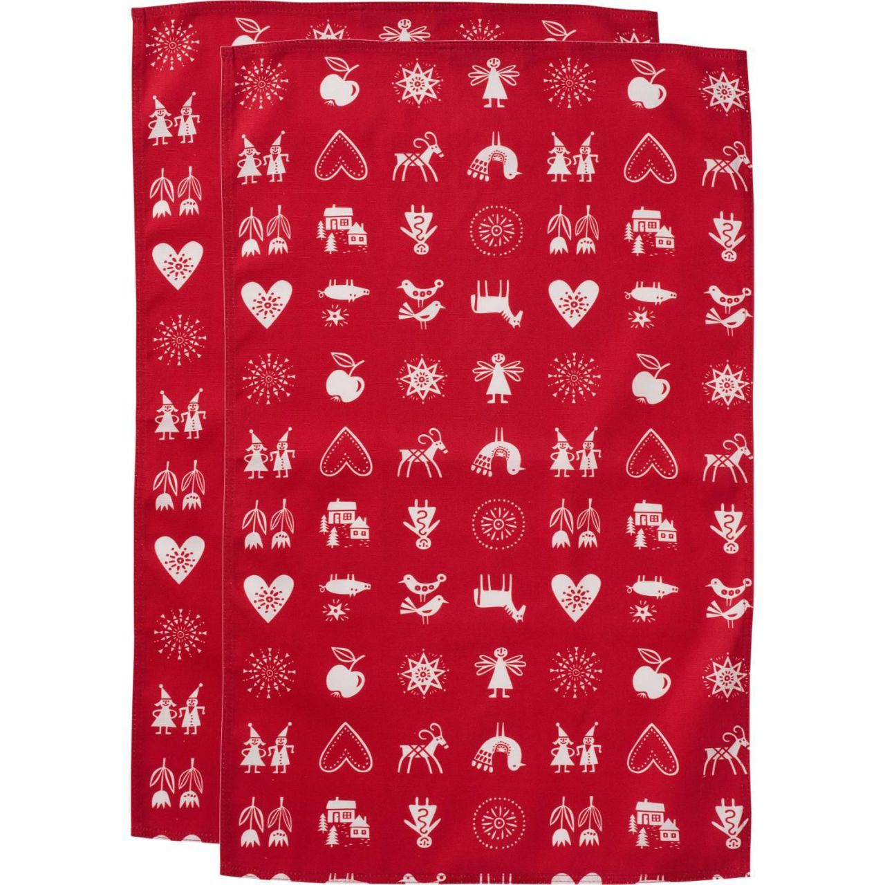 Klippan Lotta´s Weihnachten Geschirrtuch 46x70 cm rot 2 Stk.''