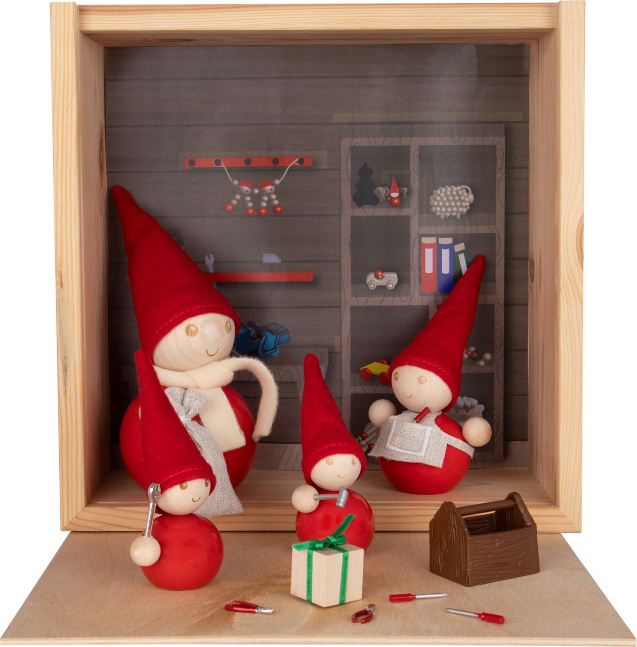 Aarikka Tonttu Werkstatt Set 7 tlg. Höhe 24 cm''