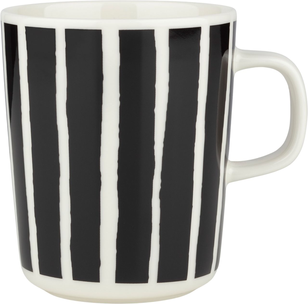Marimekko Piccolo Oiva Tasse / Becher 0,25 l cremeweiß, schwarz''