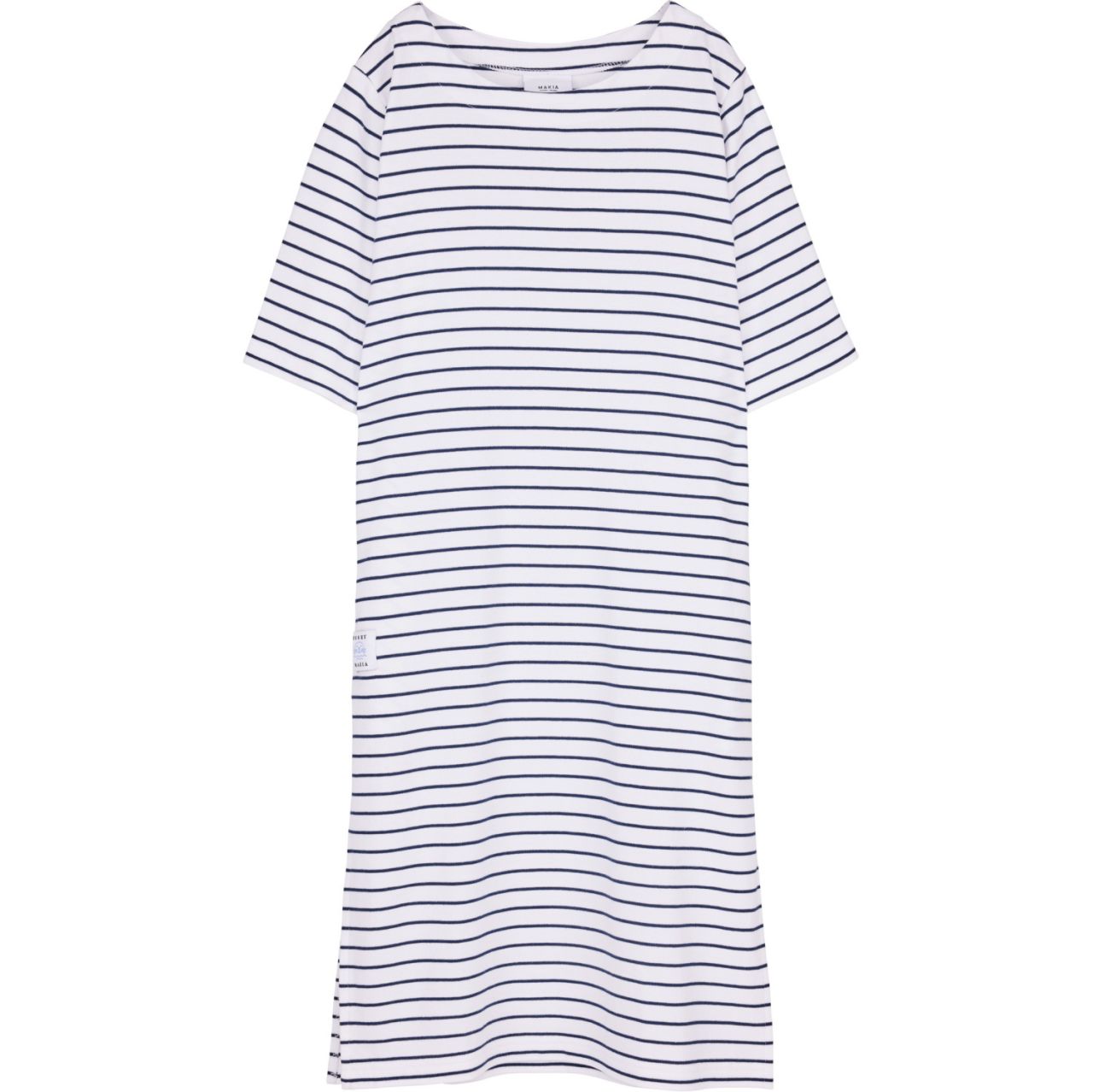 Makia Clothing Damen Kleid Jersey blau, weiß Helsingholm''