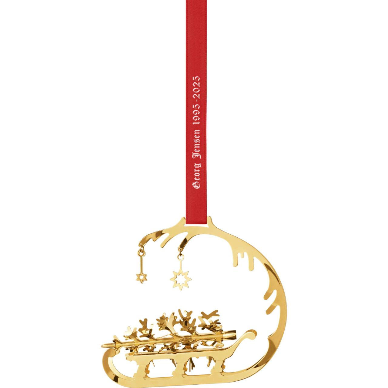 Georg Jensen Weihnachten 2025 / 1995 Mobile Schlitten gold''
