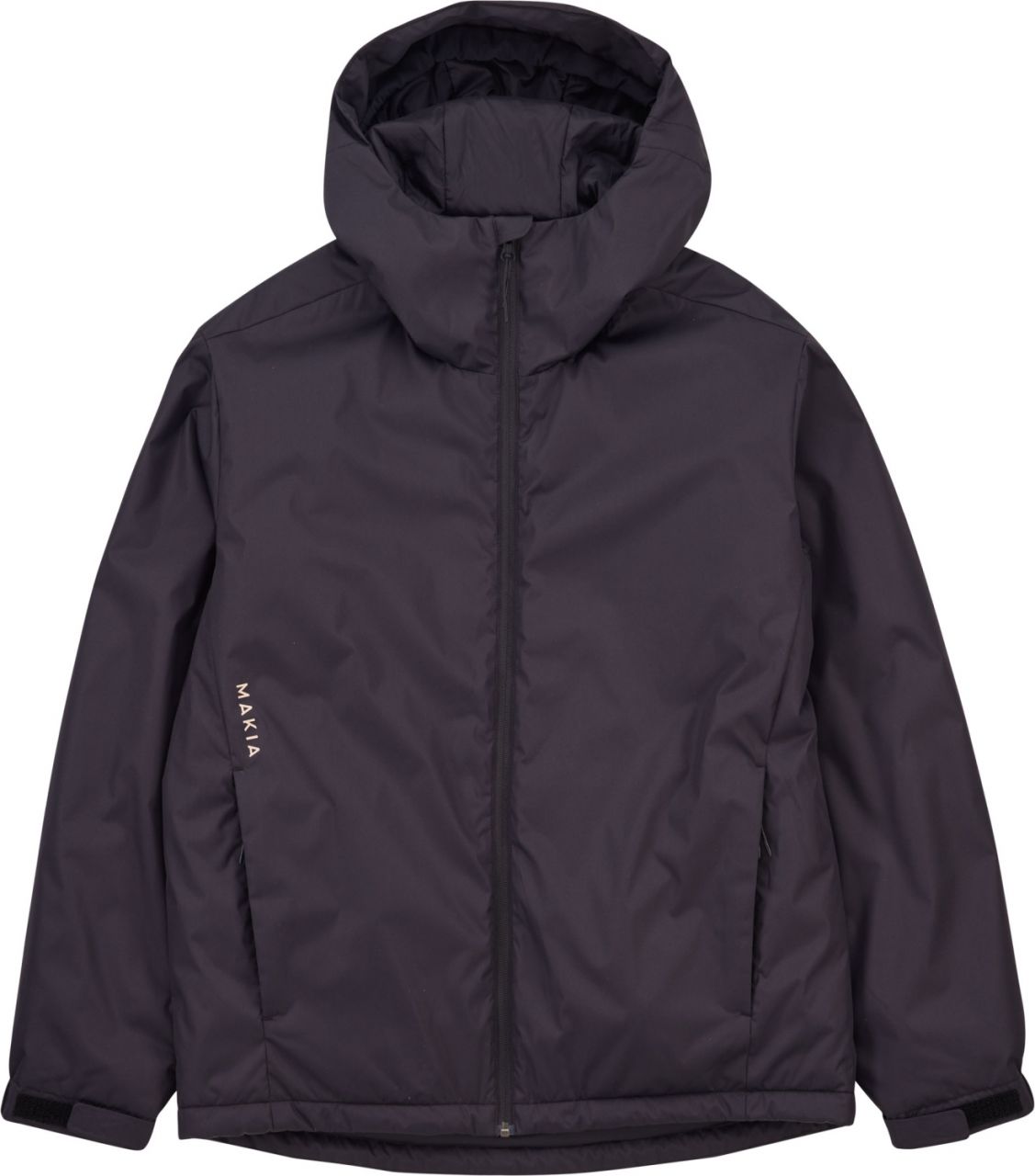 Makia Clothing Herren Regenjacke gefüttert mit Kapuze Almar schwarz''