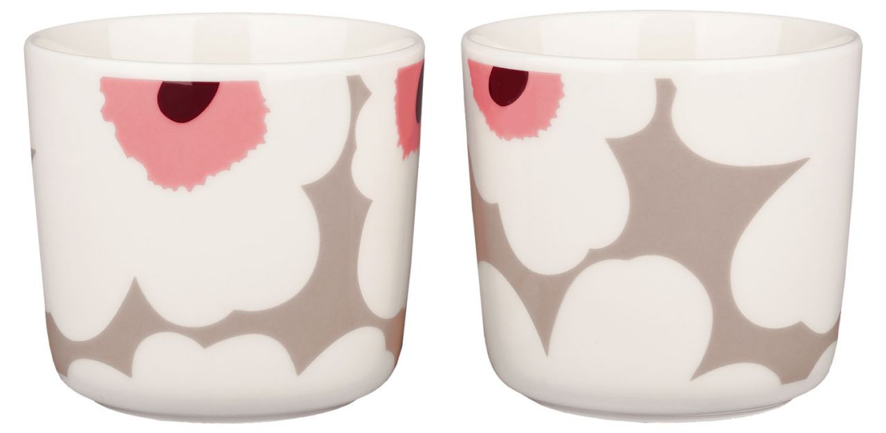 Marimekko Unikko Oiva Tasse / Becher ohne Henkel 0,2 l 2 Stk....