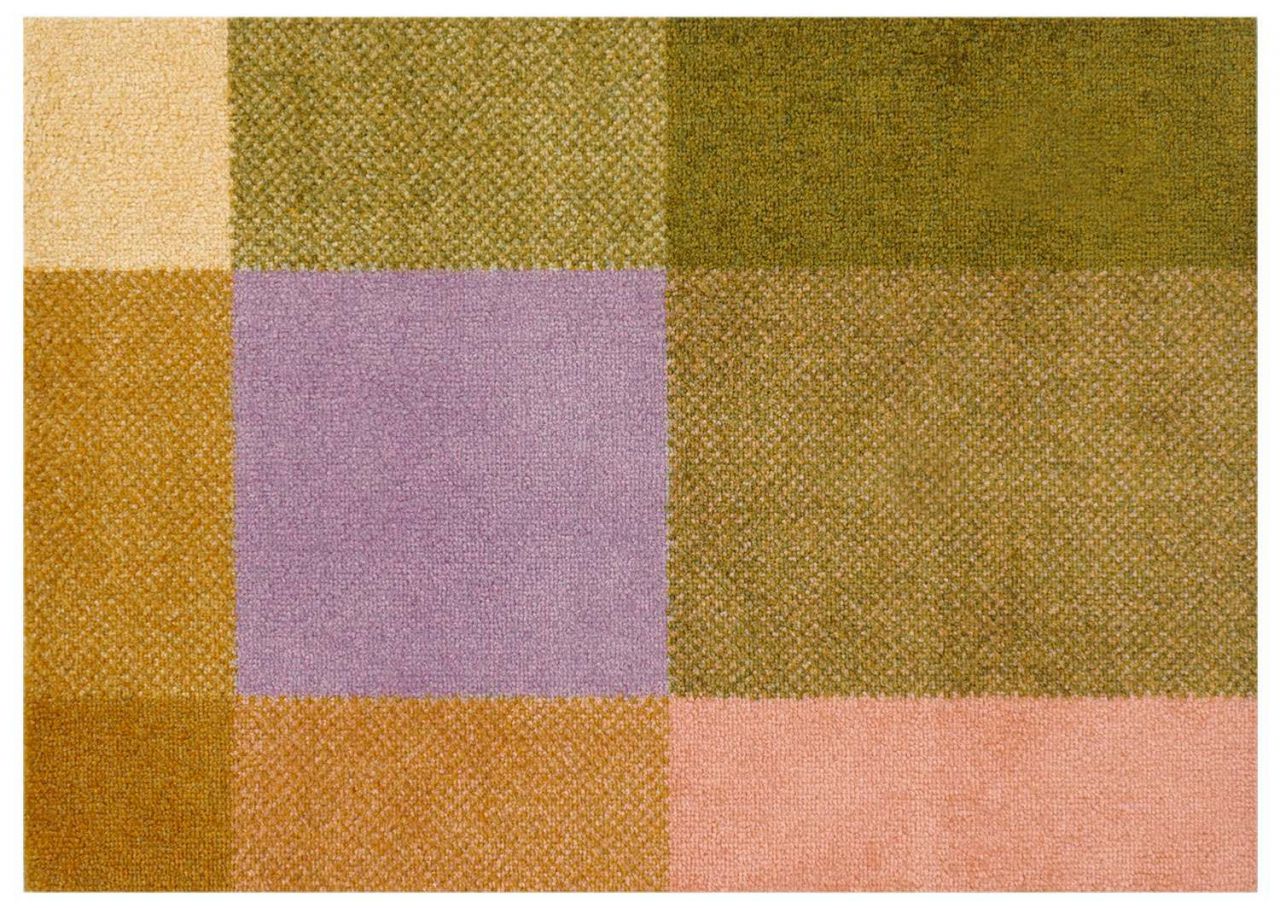 Heymat Mix Teklan Fußmatte / Teppich violett, grün, rosa, natur''