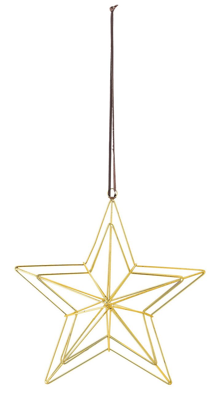 Bloomingville Stern zum Hängen Höhe 30 cm Ø 8 cm gold''