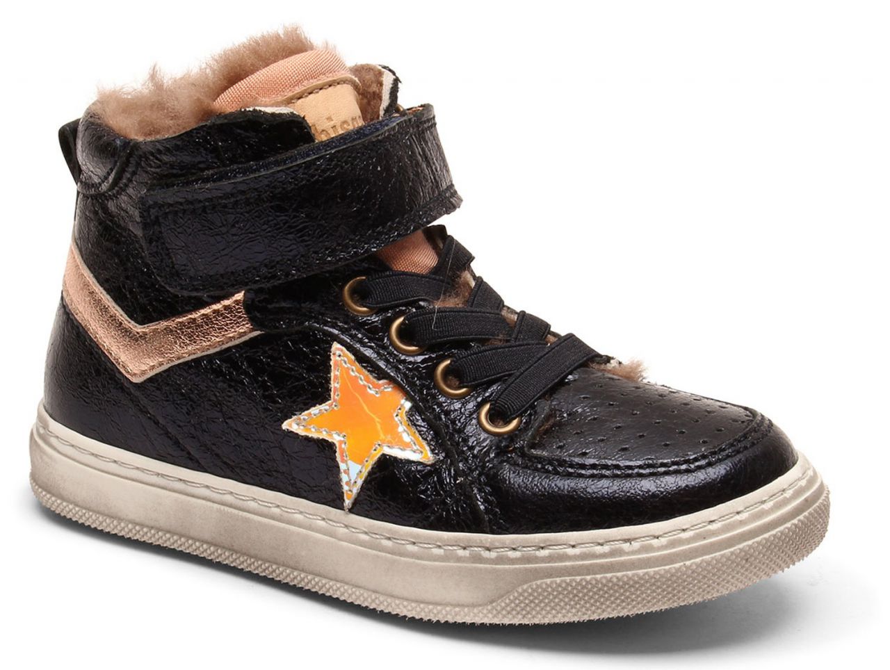 Bisgaard Unisex Kinder Halbstiefel Lammfell mit Schnüren /...