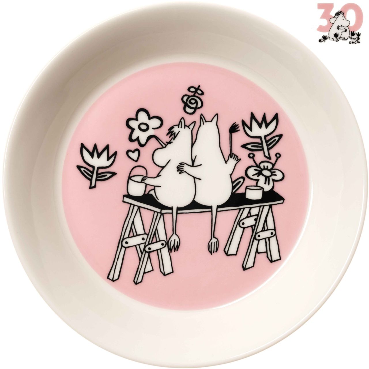 Moomin by Arabia Mumins 30 Jahre Liebe Teller / Untersetzer Ø  15...