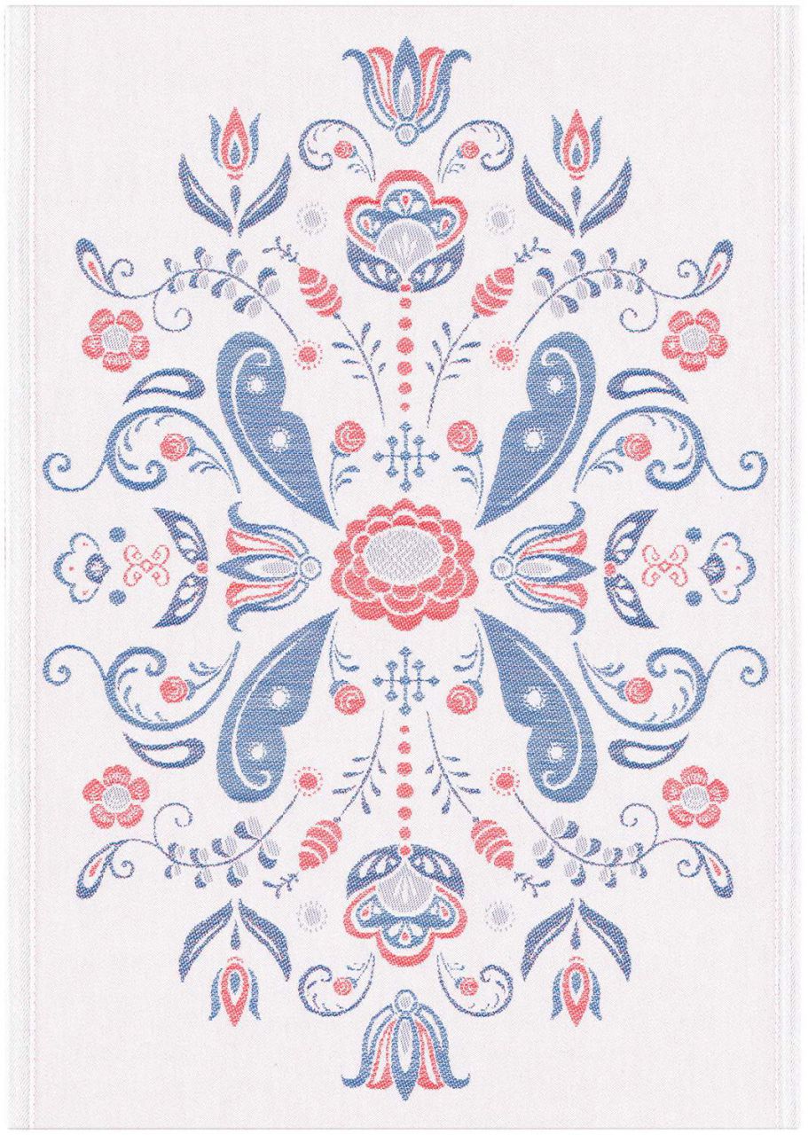 Ekelund Schweden Torplyckan Geschirrtuch (Öko-Tex) blau, rot, weiß''