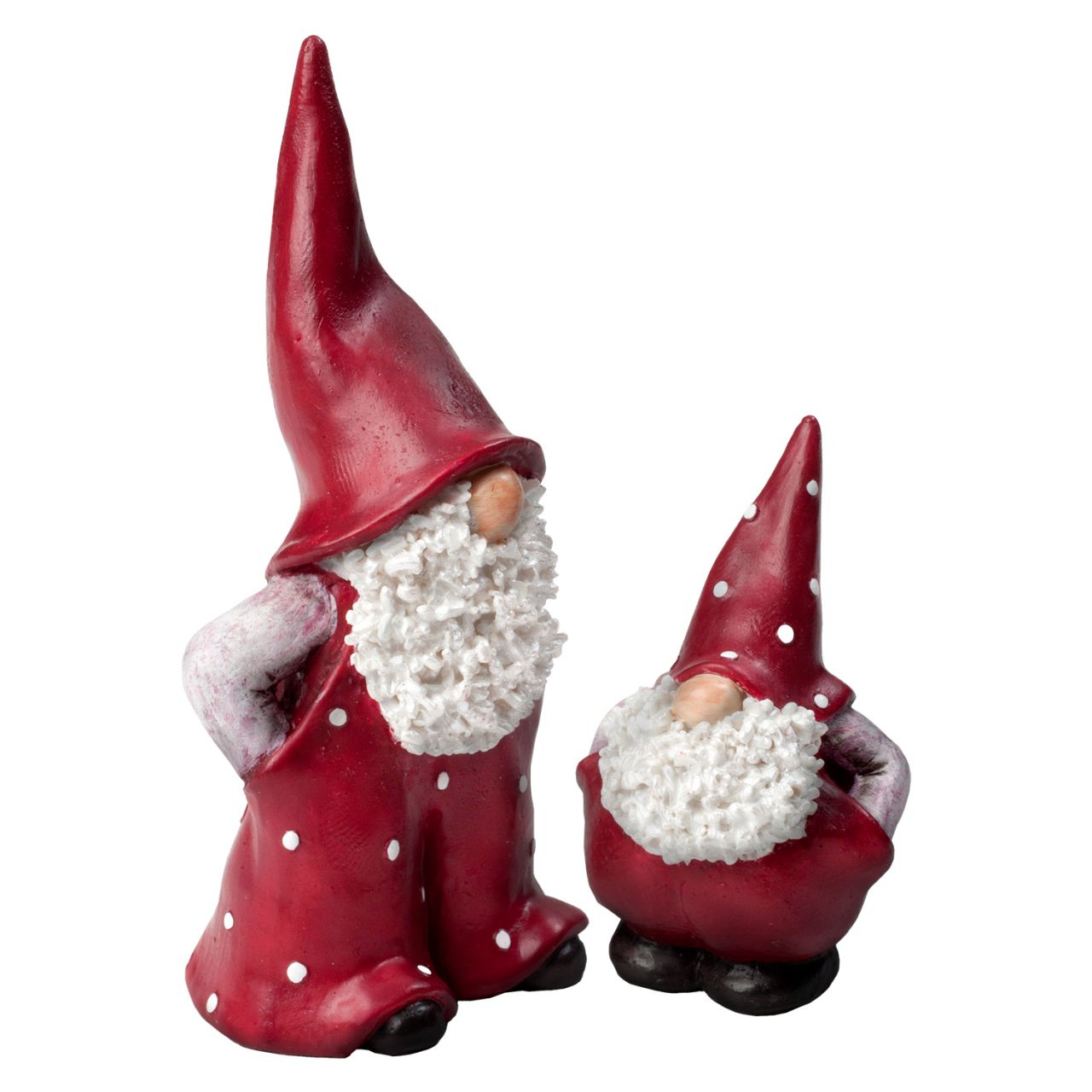 Nääsgränsgården Tomte Elmer & Max Höhe 5,5 / 9 cm 2 tlg. rot''
