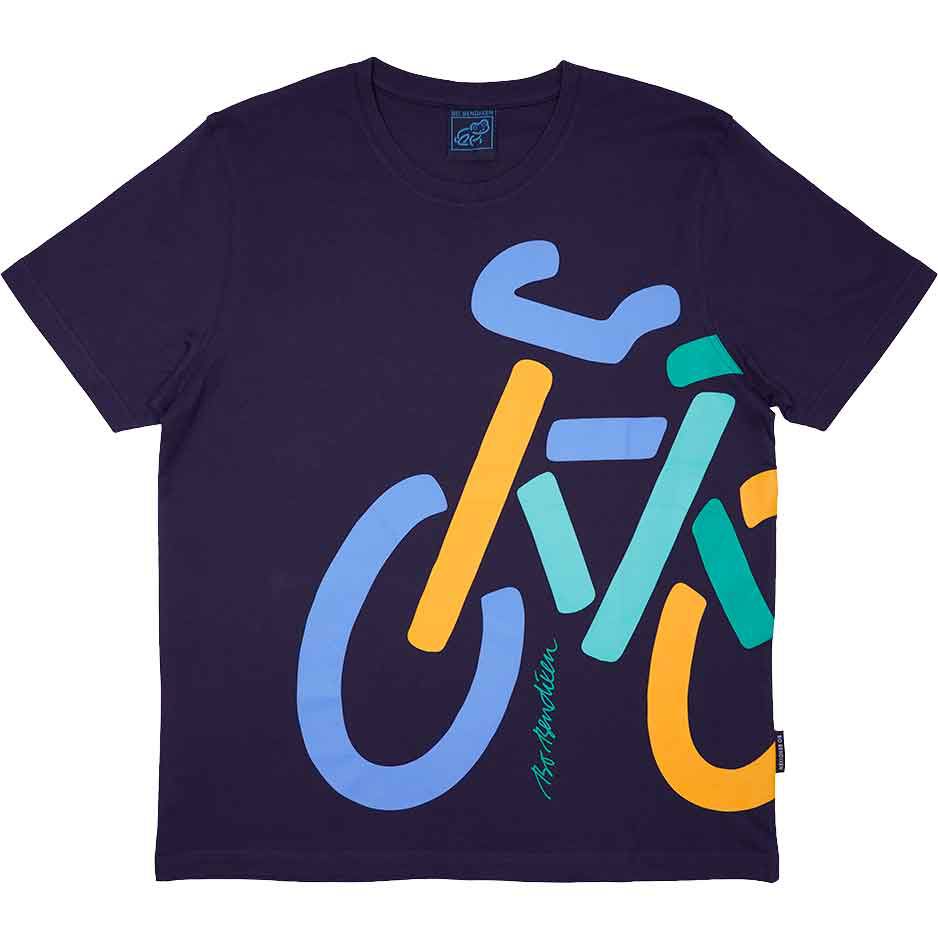 Bo Bendixen Unisex T-Shirt navy, bunt Fahrrad''