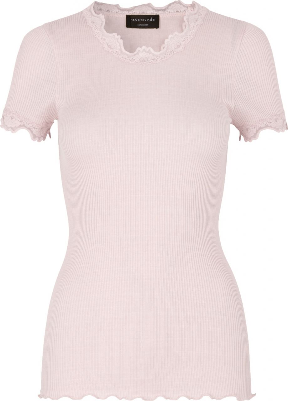 Rosemunde Copenhagen Damen T-Shirt Seide mit Spitze Babette 4299''