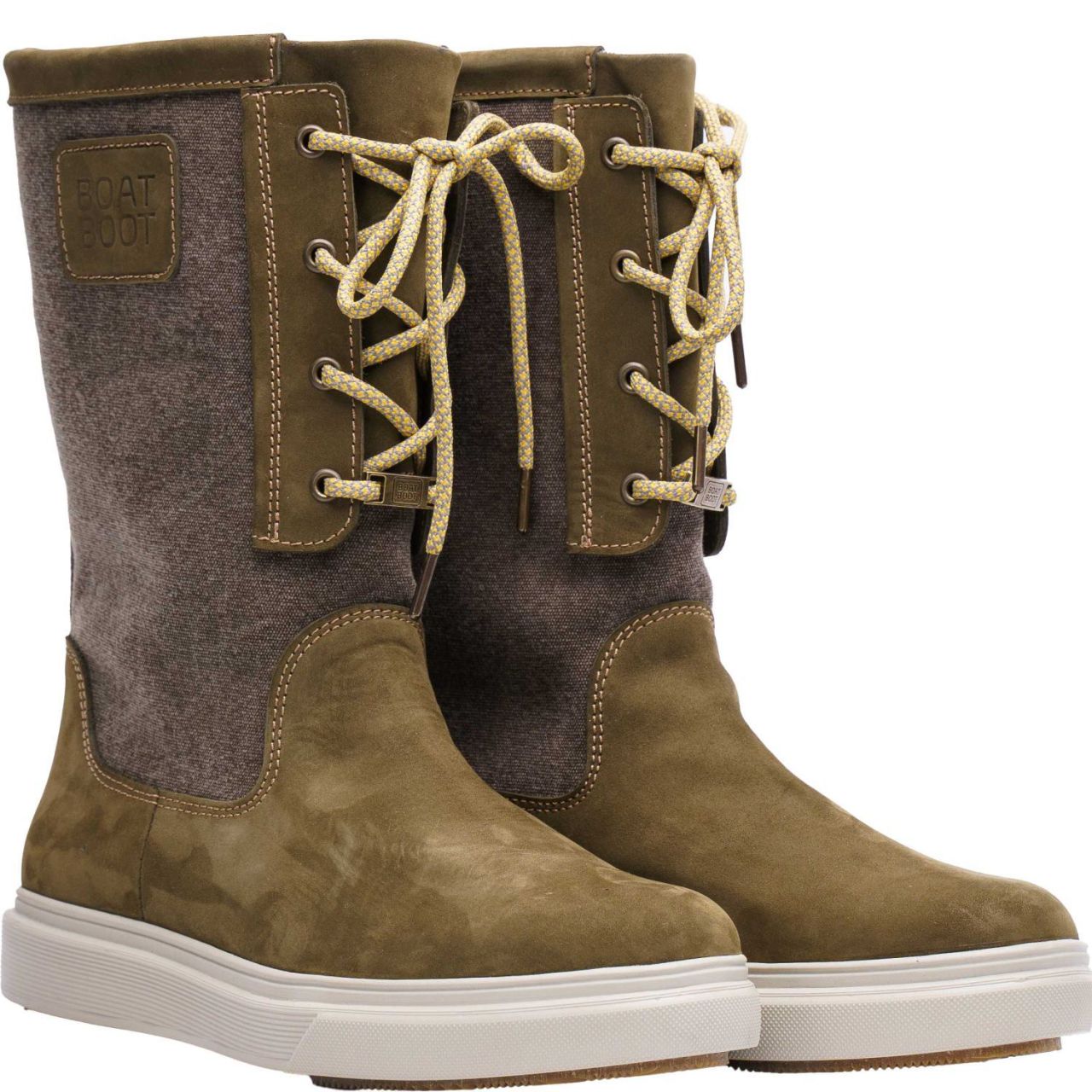 BoatBoot Unisex Stiefel Canvas Laceup green''