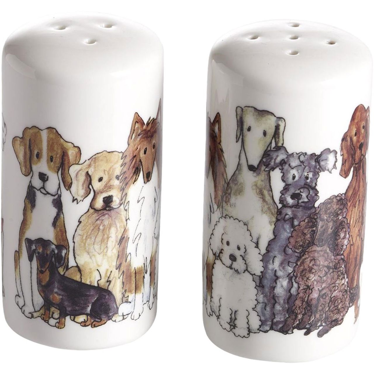 Nääsgränsgården Hunde Salzstreuer & Pfefferstreuer Höhe 8 cm 2...