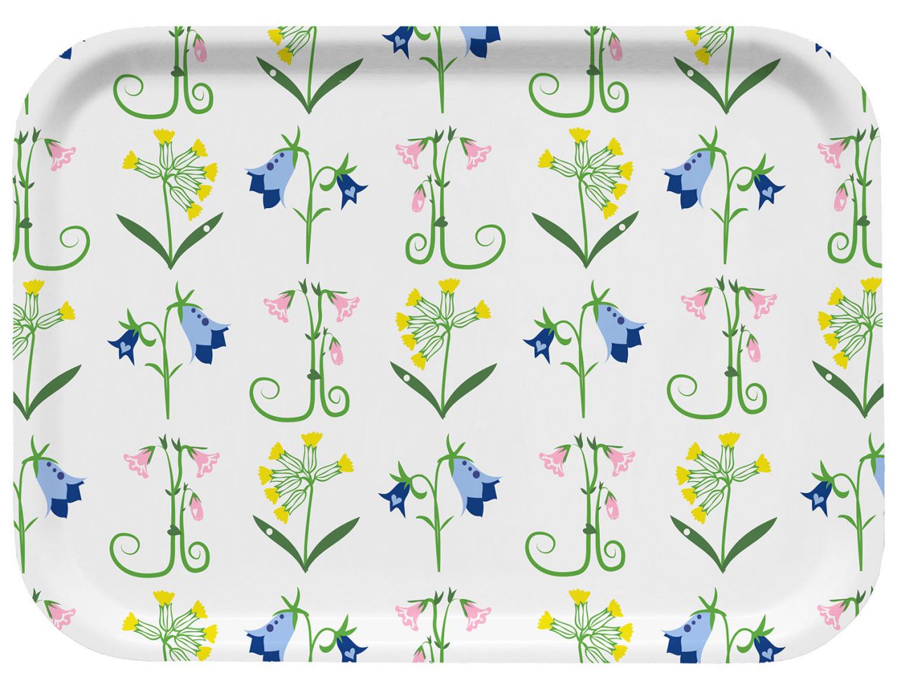 Citronelles Blumen Skandinaviens Tablett 20x27 cm''