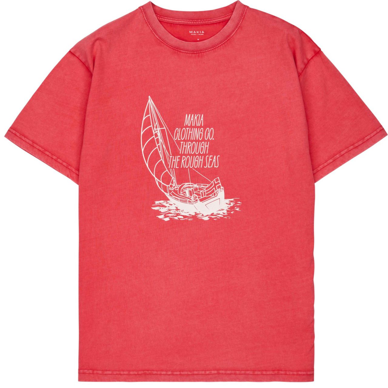 Makia Clothing x Baltic Sea Unisex T-Shirt mit Print rot Sail''