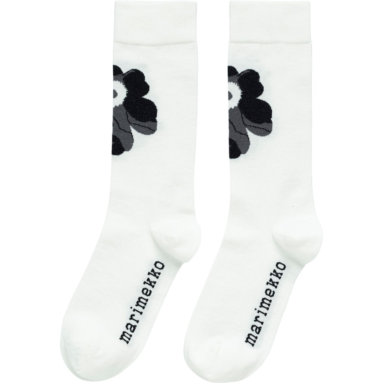 Marimekko Damen Strümpfe weiß, schwarz Toimisto Unikko''