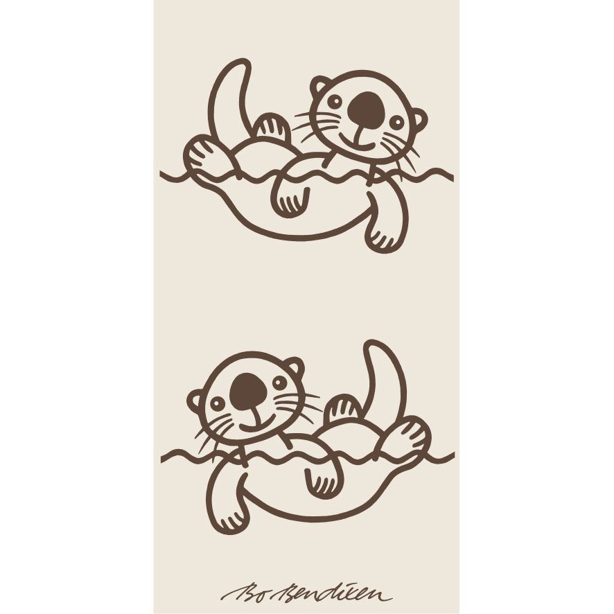 Bo Bendixen Duschtuch (Öko-Tex) Seeotter 70x140 cm beige, braun''