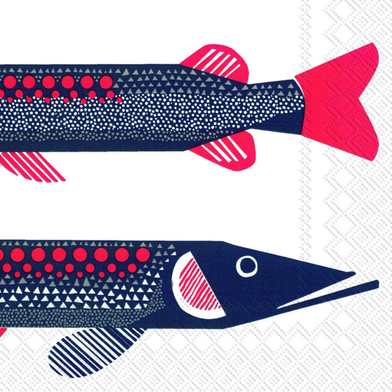 Marimekko Hauki Papierservietten 33x33 cm 20 Stk. blaugrau, rot,...