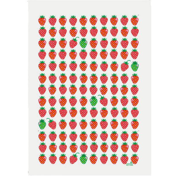 Anneko Design Geschirrtuch Erdbeeren 50x70 cm rot, grün, weiß''