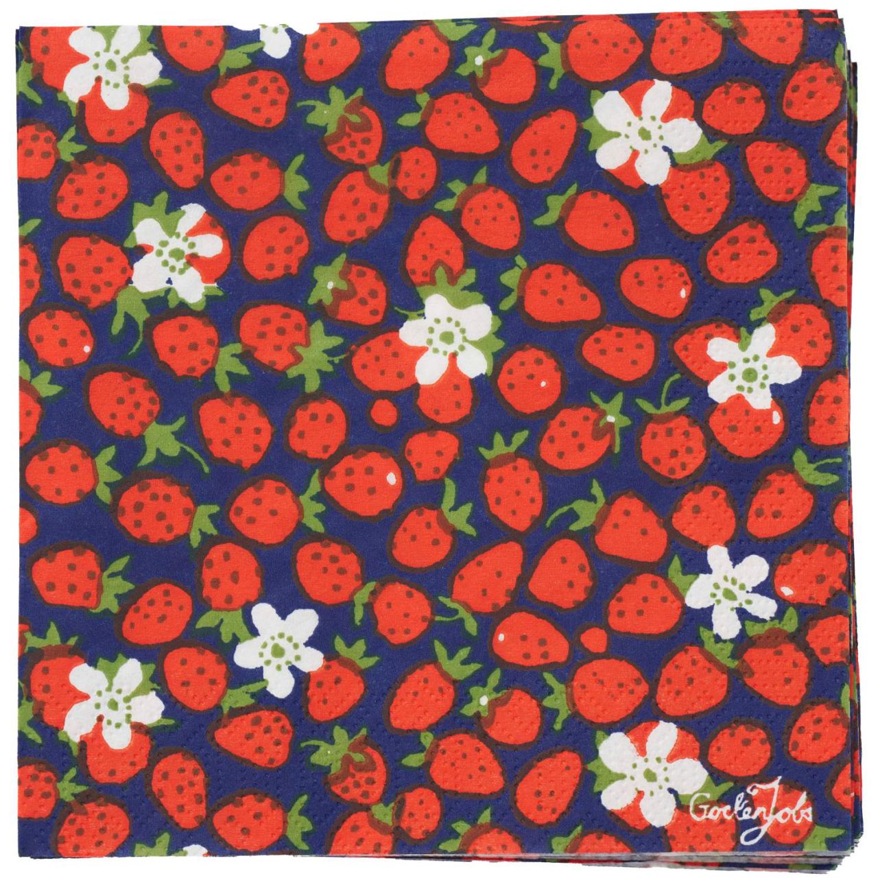 Klippan Smultronblom Papierservietten 33x33 cm rot, mehrfarbig 20...