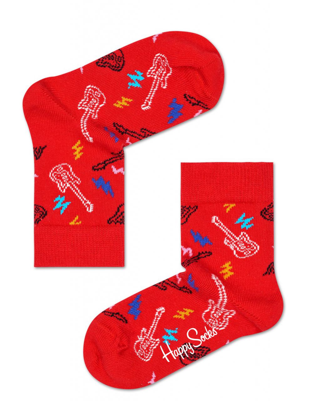 Happy Socks Unisex Kinder Strümpfe Gitarre rot''
