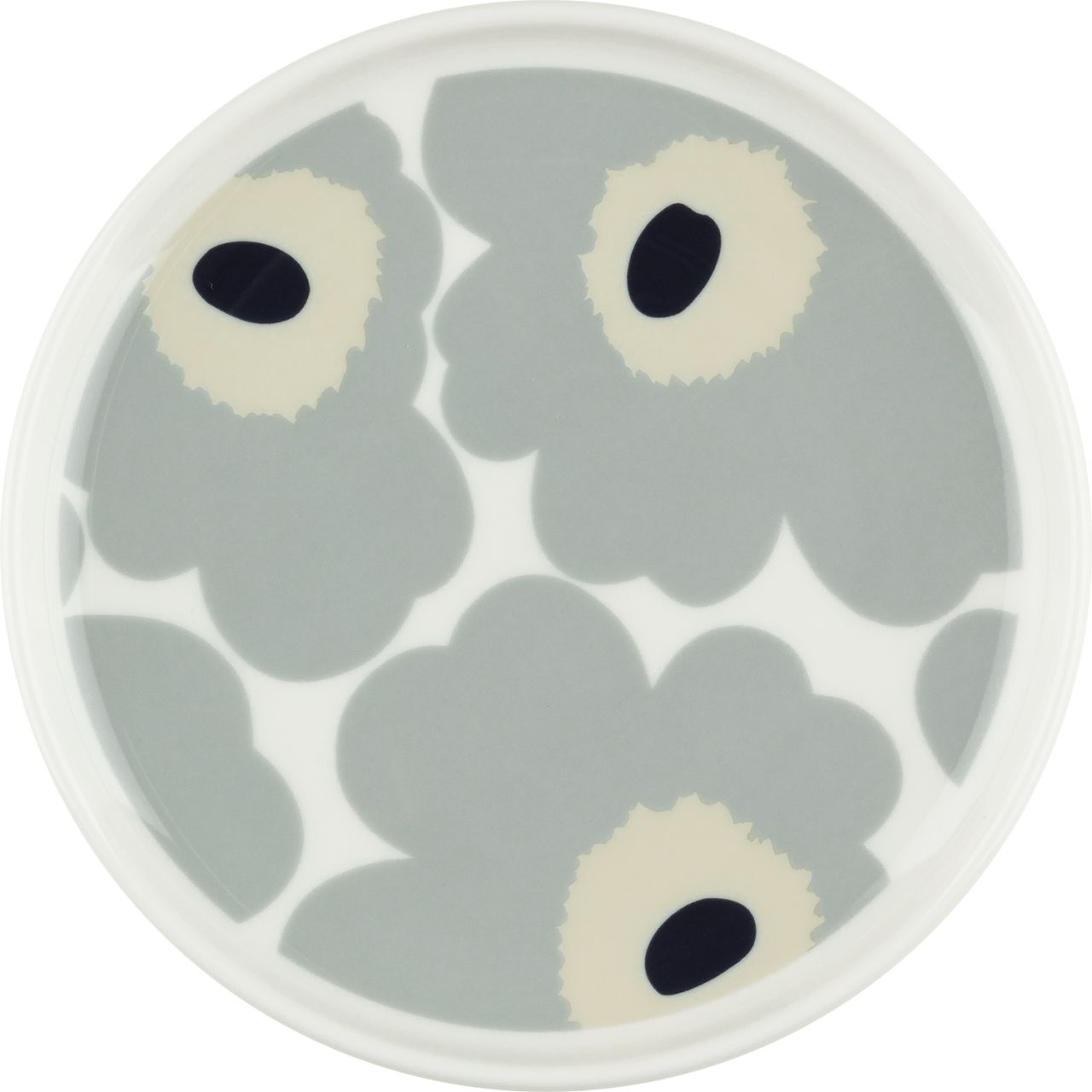 Marimekko Unikko Oiva Teller Ø 13,5 cm cremeweiß, hellgrau, sand,...