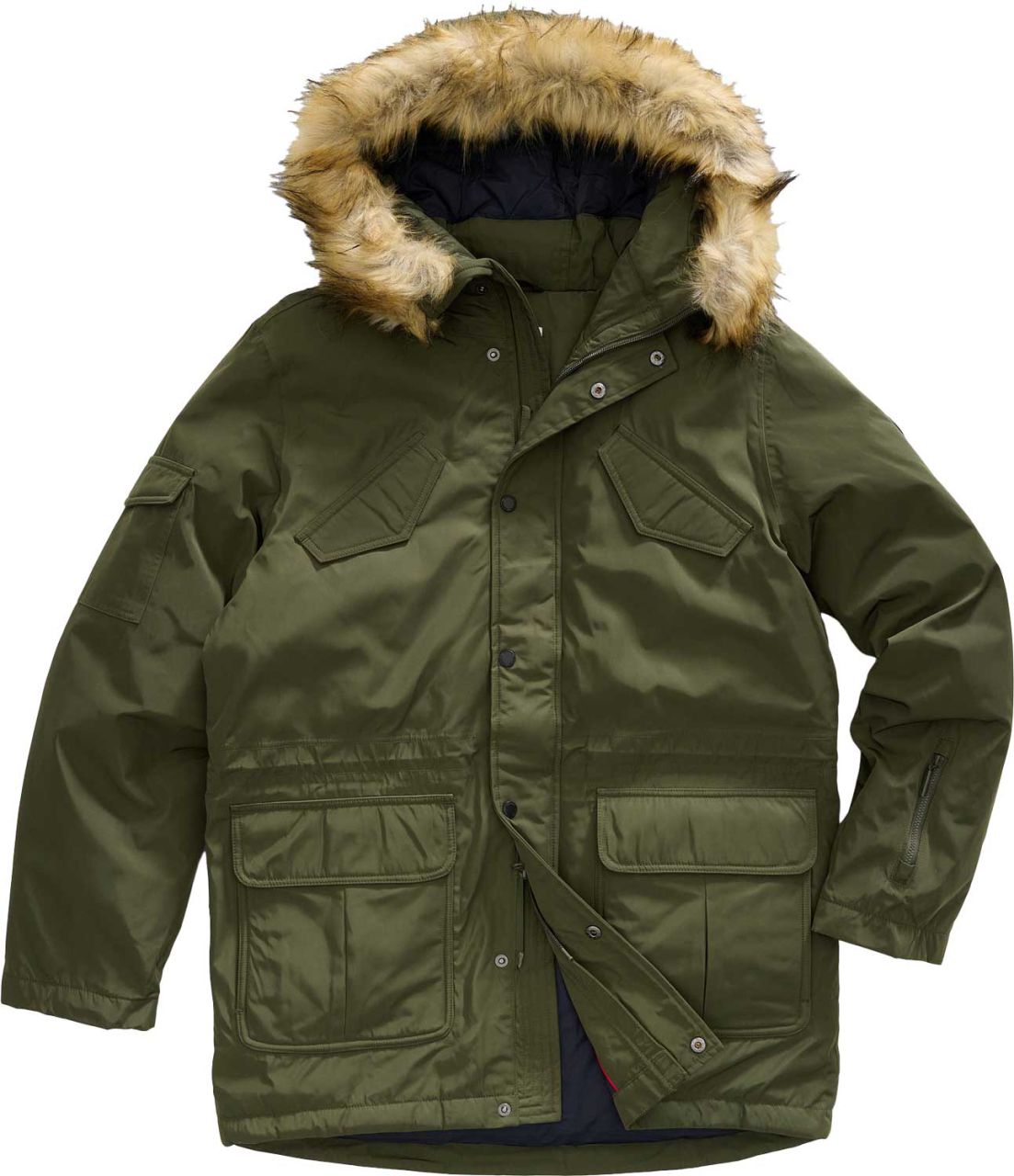 REDGREEN Herren Parka wind- & wasserdicht abnehmbarer Fellkragen /...