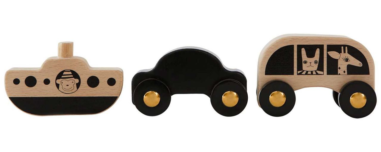 Oyoy Mini No Rush Modellauto 2 Stk. und Schiff''