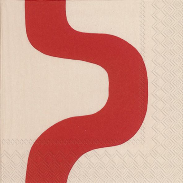 Marimekko Seireeni (Sirene) Papierservietten 33x33 cm 20 Stk. rot,...