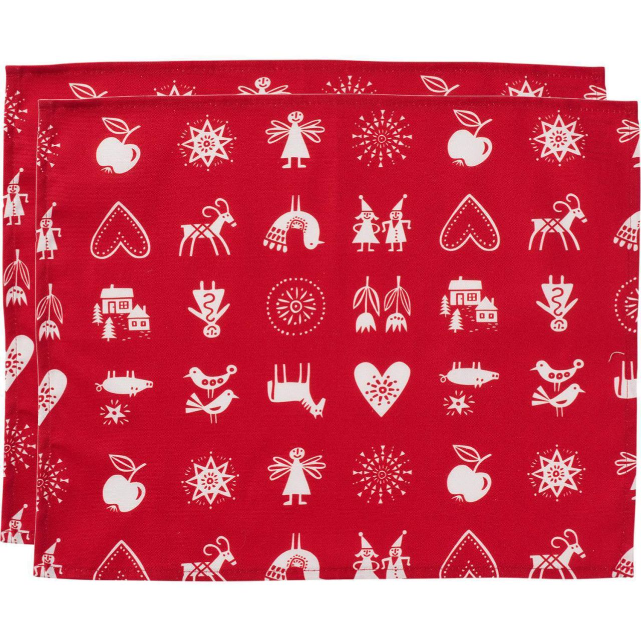 Klippan Lotta´s Weihnachten Tischset  35x70 cm rot 2 Stk.''
