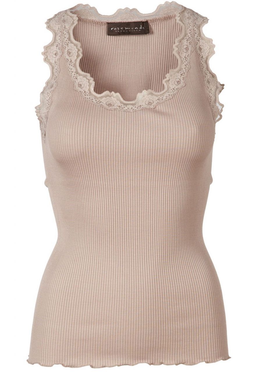 Rosemunde Copenhagen Damen Top Seide Vintage Spitze Babette uni''