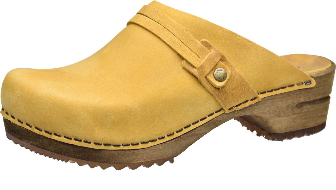 Sanita Damen Clogs Holz offen Ursana''