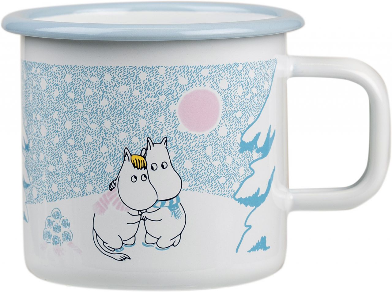 Muurla Mumins Lass es schneien Tasse / Becher 0,37 l Emaille weiß,...