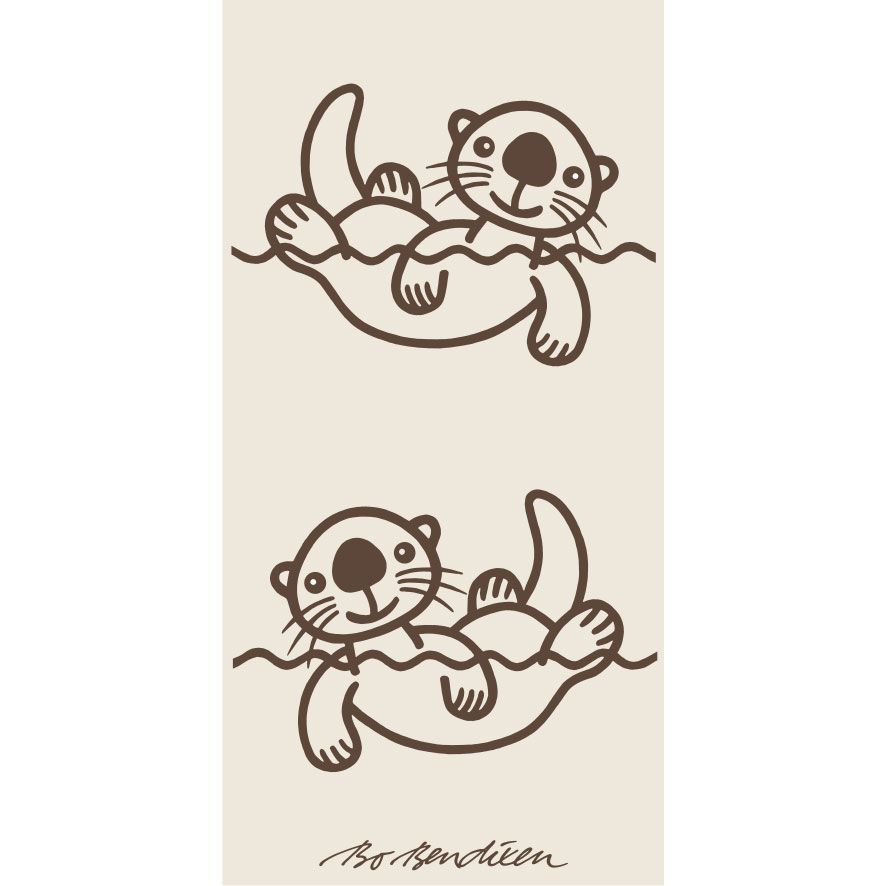 Bo Bendixen Handtuch (Öko-Tex) Seeotter 50x100 cm beige, braun''