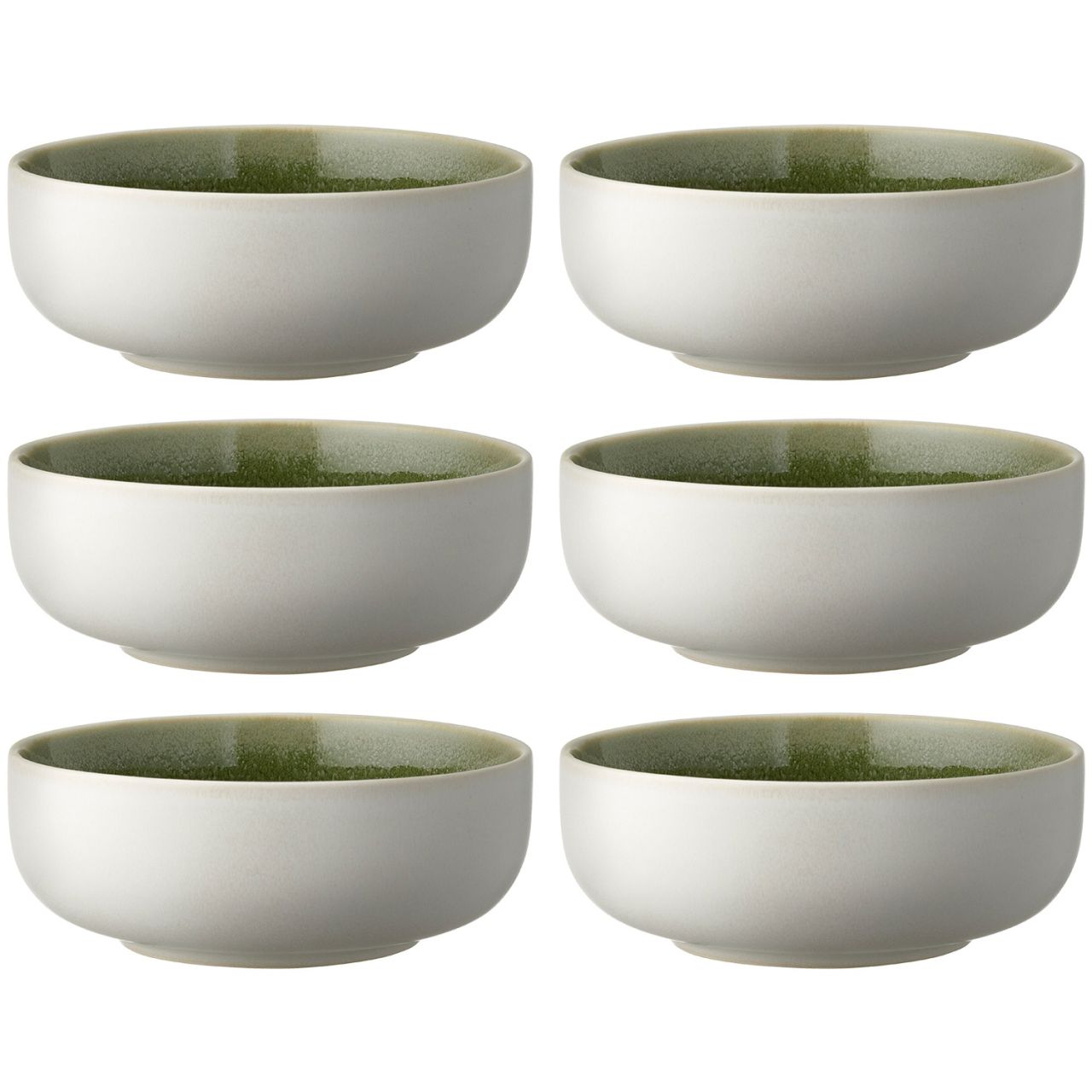 Studio Round North Schüssel Ø 15 cm mattweiß, glänzend farbig moss...