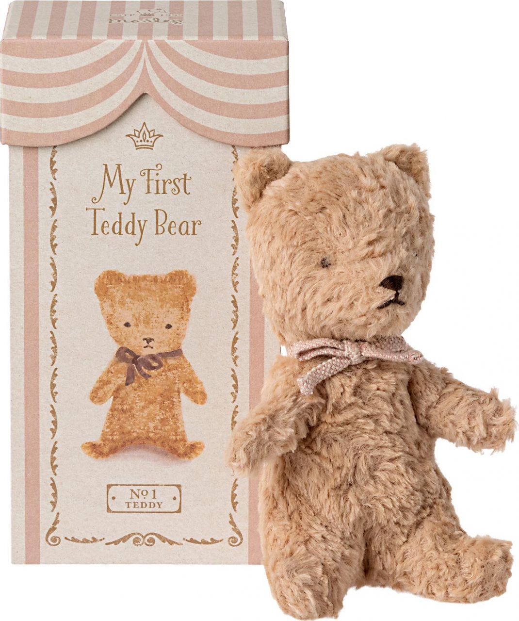 Maileg Mein erster Teddy mit Geschenkbox Höhe 19 cm braun''