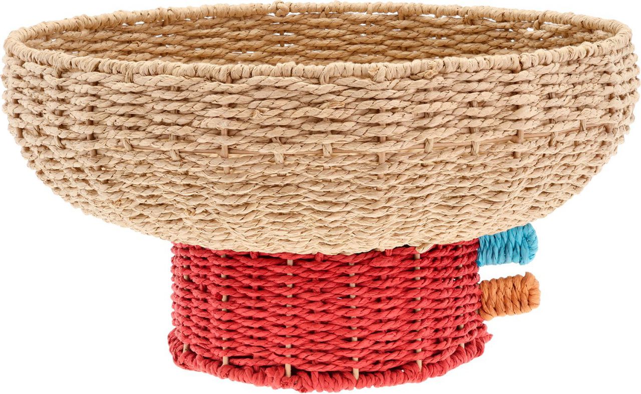 Villa Collection Styles Korb Papier Höhe 18 cm Ø 35 cm braun, rot,...