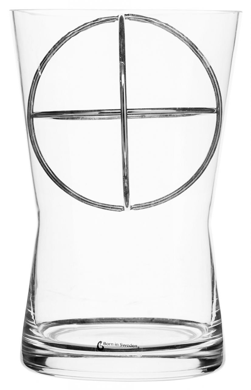 Born in Sweden Sphere Vase mit Edelstahlkugel Höhe 22 cm''