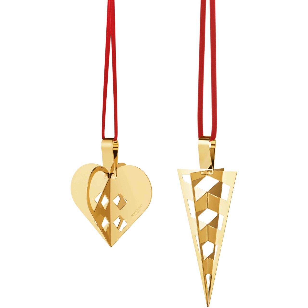 Georg Jensen Weihnachten 2025 Baumschmuck mit Band Set 2 tlg. Herz...