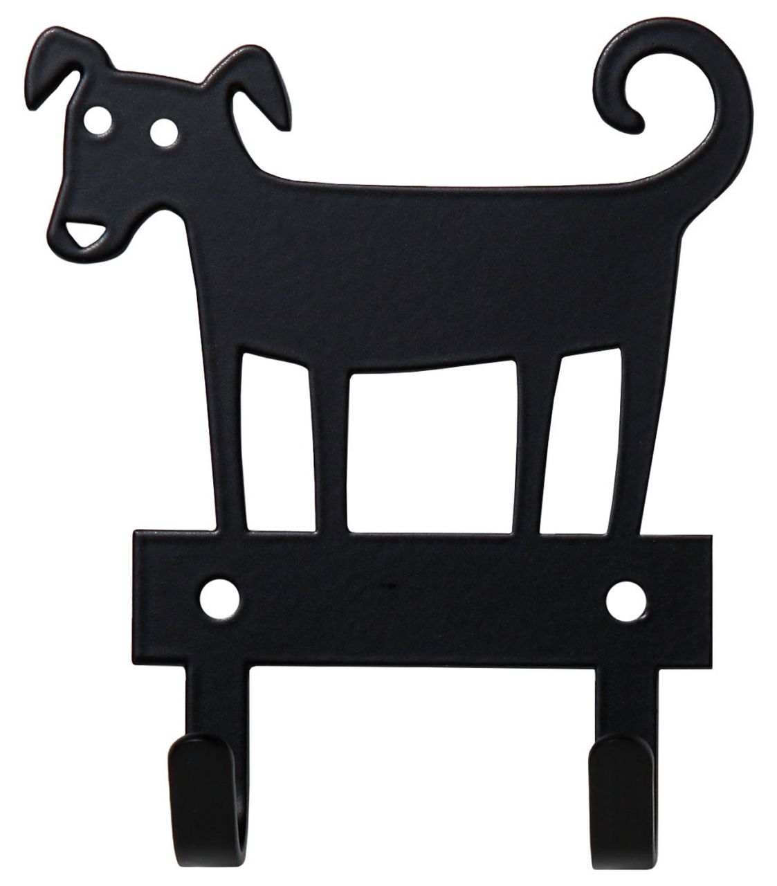 Bengt & Lotta Hund Hakenleiste mit 2 Haken 8x12 cm schwarz''