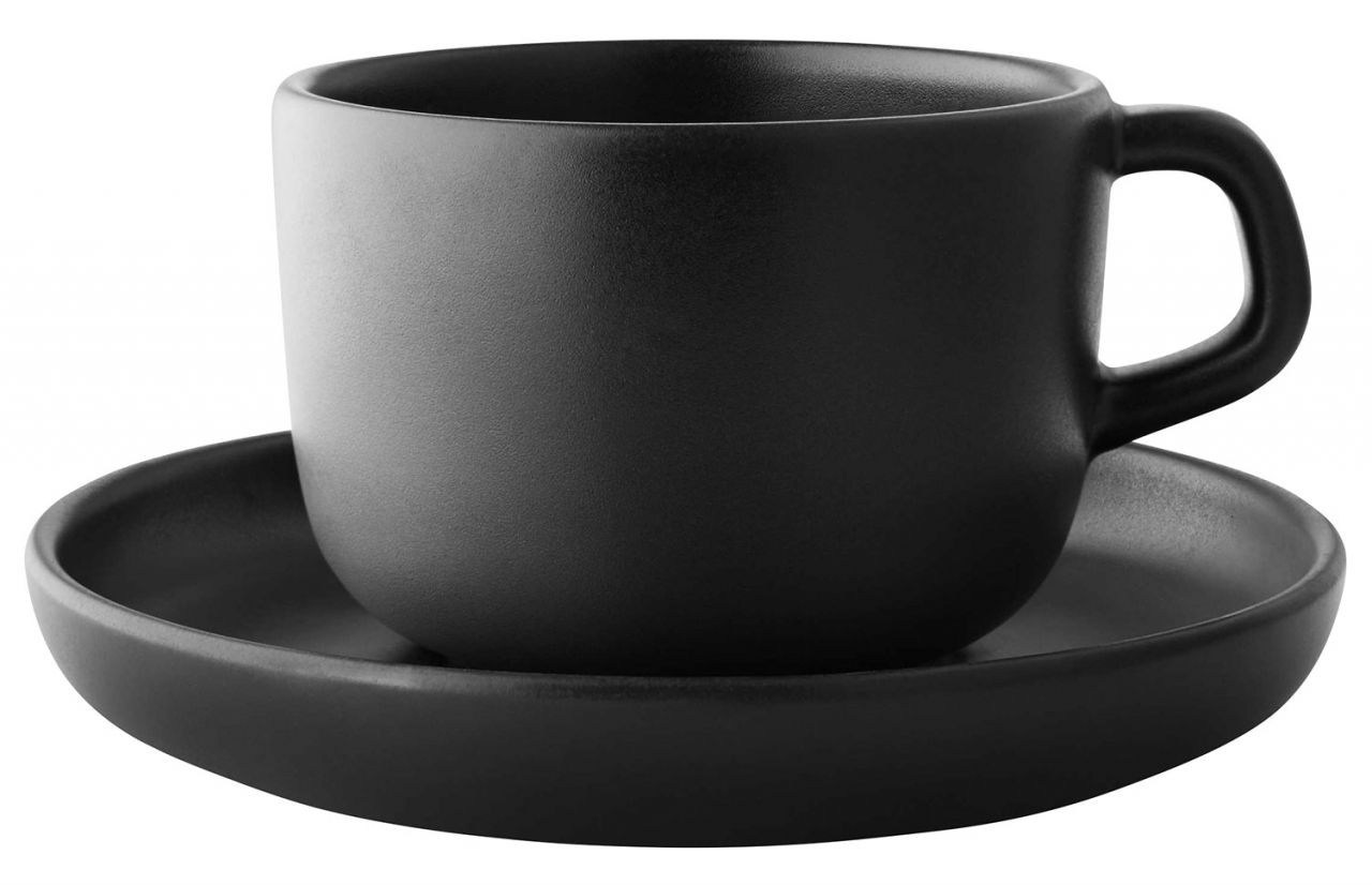 Eva Solo Nordic Kitchen Tasse 0,2 l mit Untertasse schwarz''