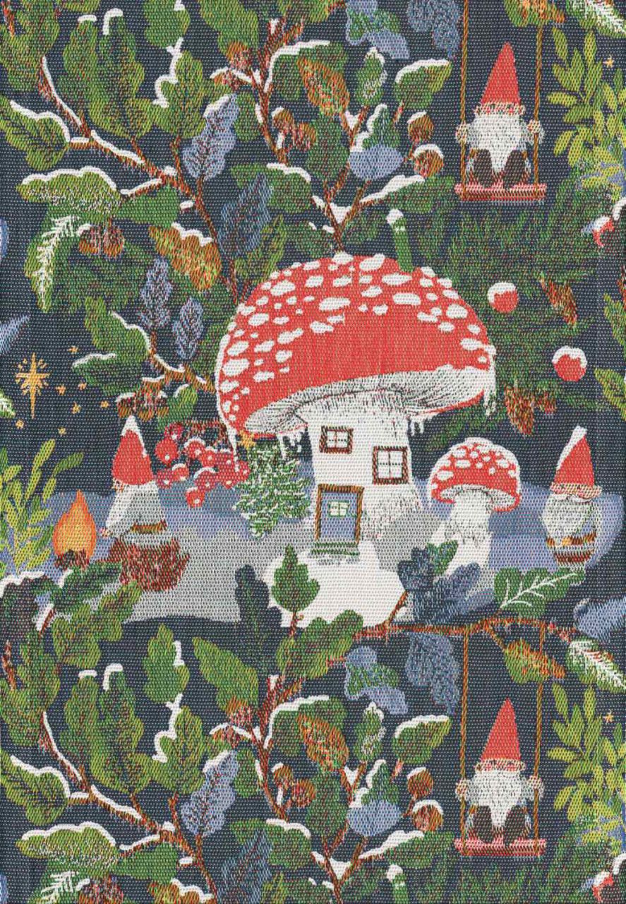 Ekelund Weihnachten / Winter Pilzwald Geschirrtuch (Öko-Tex) 35x50...