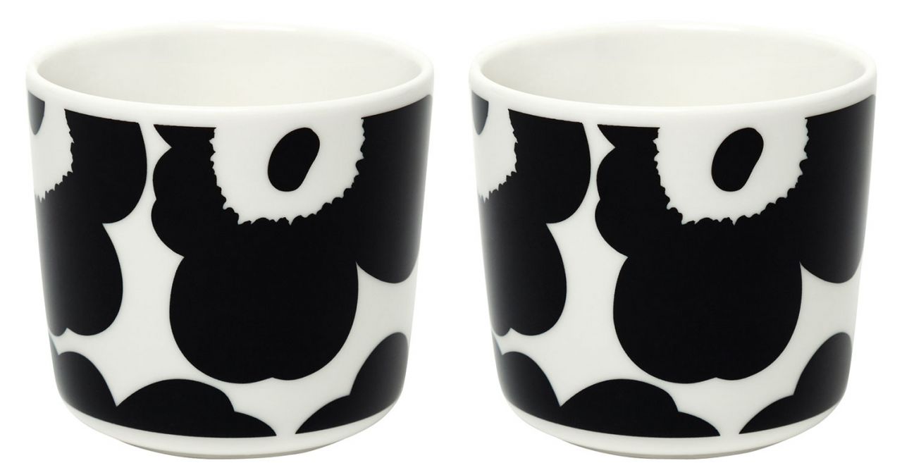 Marimekko Unikko Oiva Tasse / Becher ohne Henkel 0,2 l 2 Stk.''