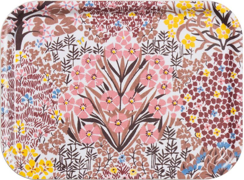 Almedahls Botanischer Garten Tablett 20x27 cm mehrfarbig, violett''