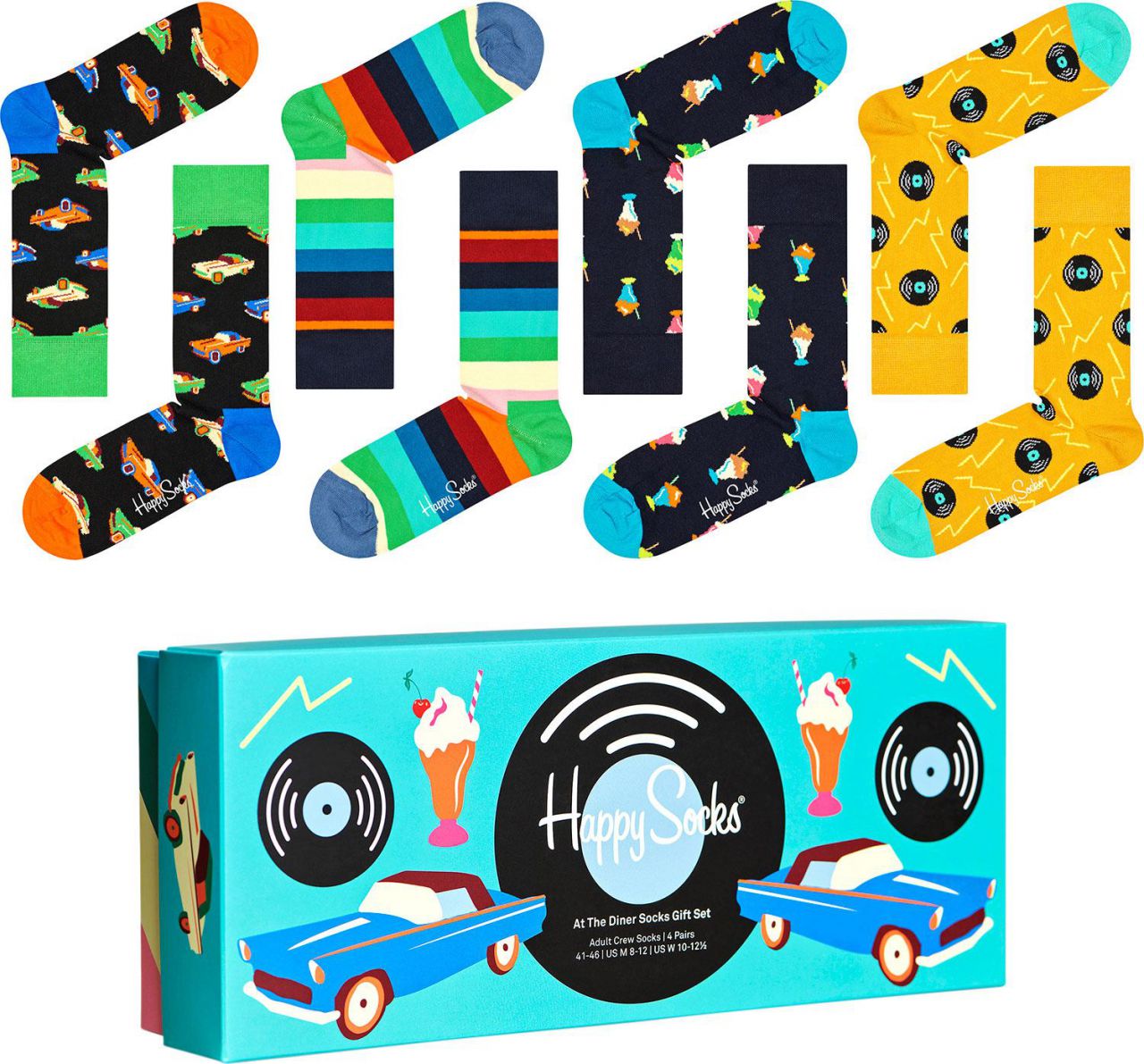 Happy Socks Unisex Strümpfe Am Abend Geschenkbox 4 Stk.''