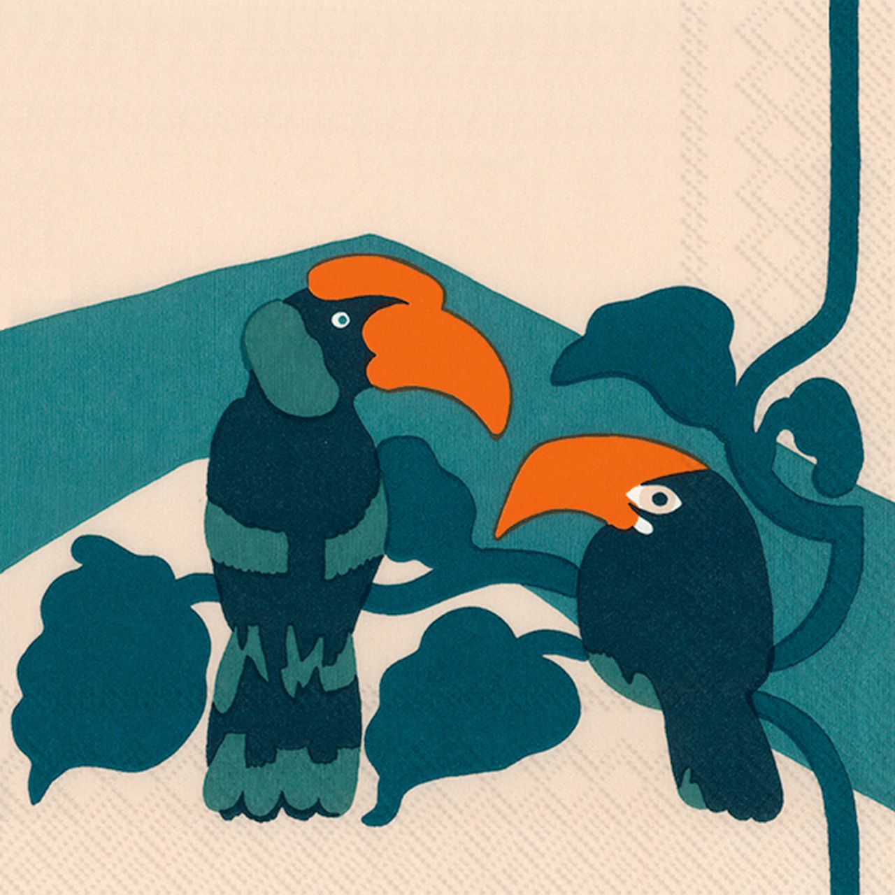 Marimekko Pepe Papierservietten 33x33 cm 20 Stk. creme, grün, orange''