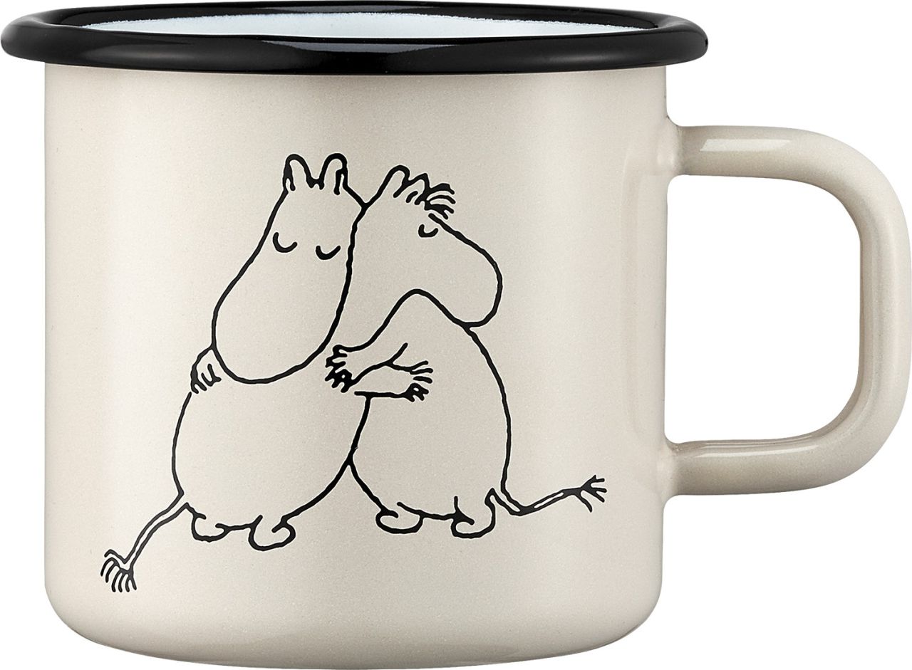Muurla Mumins Mumin & Snorkmädchen Tasse / Becher Emaille 0,37 l...