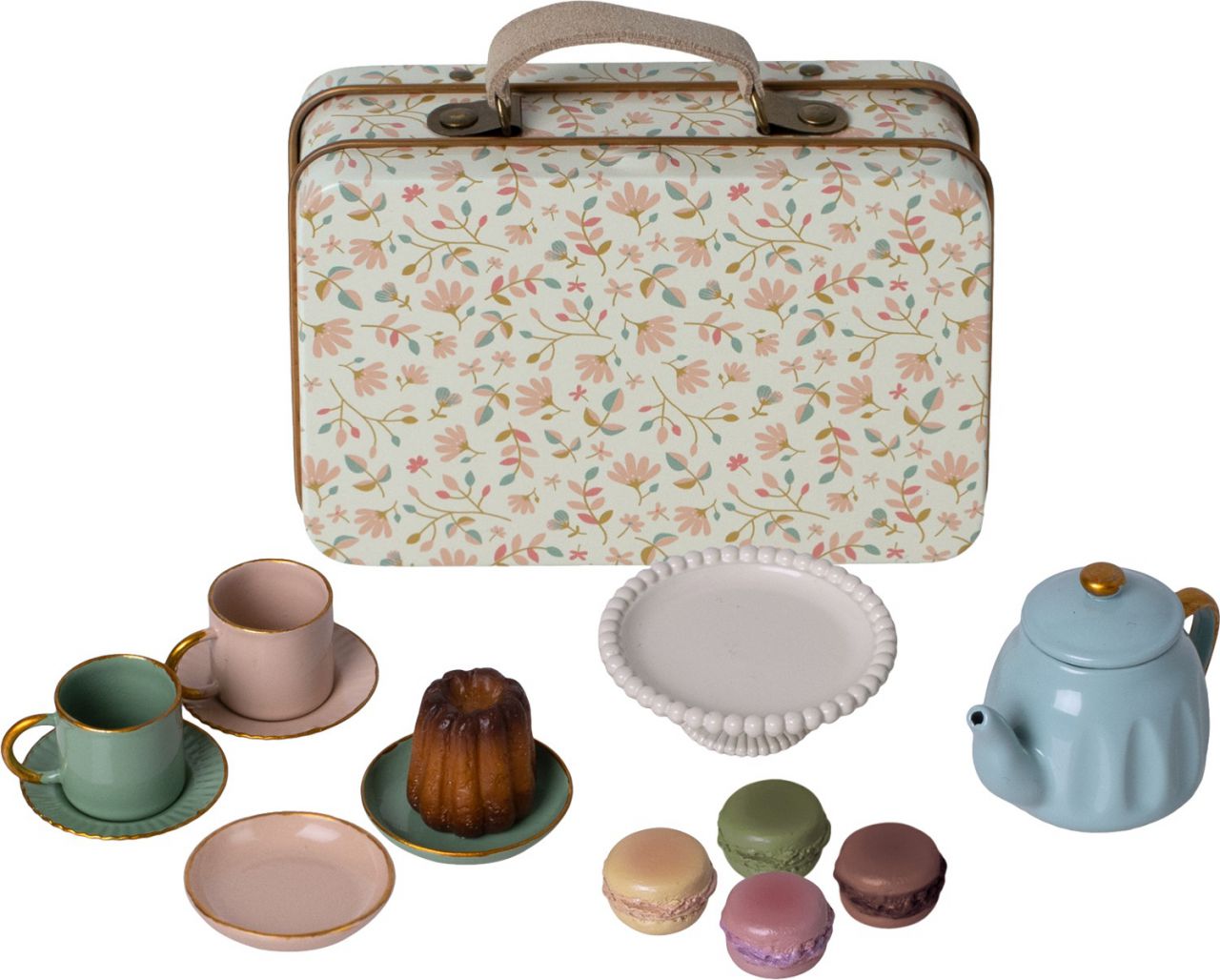 Maileg Puppenspielzeug Kaffeeset mit Koffer 12 tlg. 7x11 cm...