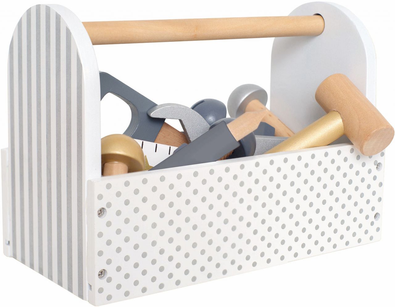 Jabadabado Werkzeugkiste silber 22 tlg. Holz 23x12x16 cm''